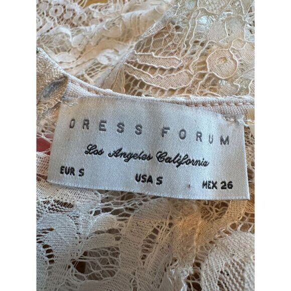 Dress Forum Lace Boho Mini Dress Size Small Perfect for Bride, Wedding - Picture 5 of 5